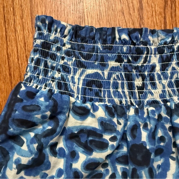 House of Harlow 1960 Melba Blue Floral Print Tiered Embroidered Skirt size S - Picture 4 of 10